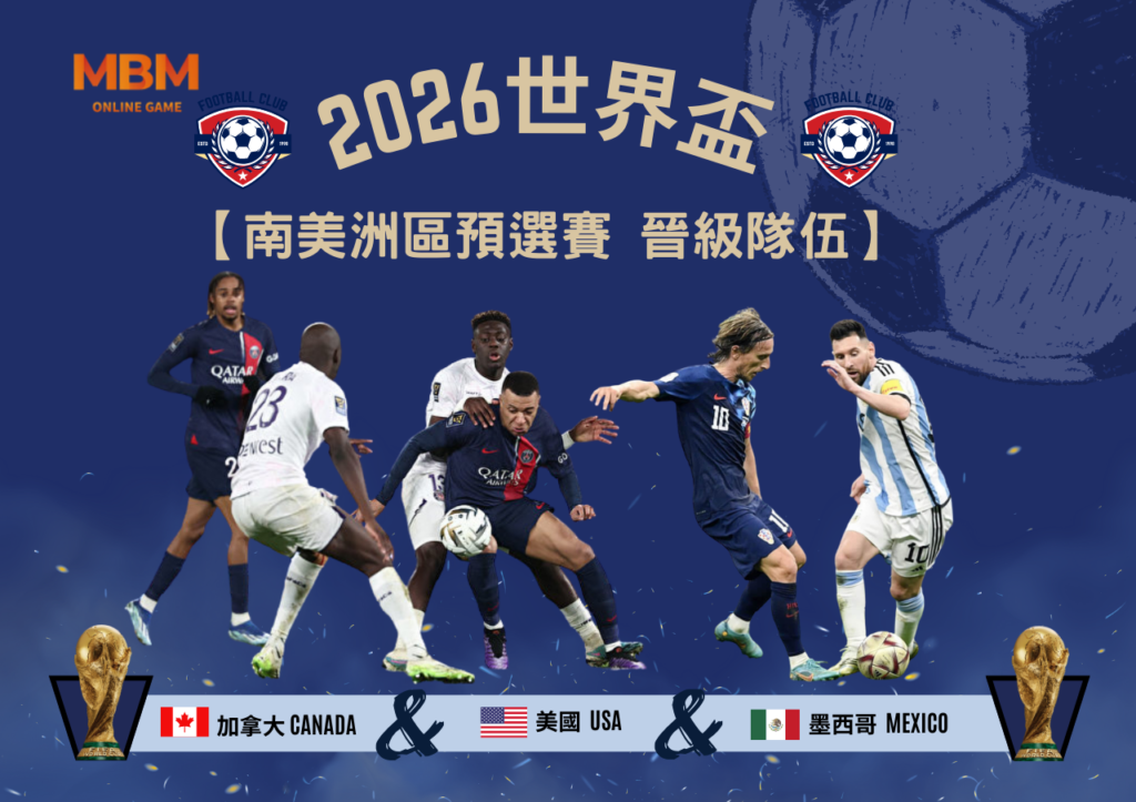 2026世界盃-南美洲區預選賽 晉級隊伍